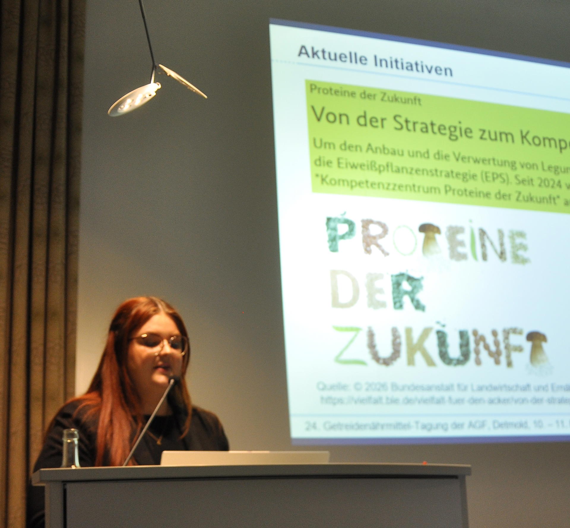 Sharline Nikolay vom MRI sprach auf der Getreidenährmitteltagung über Leguminosen.