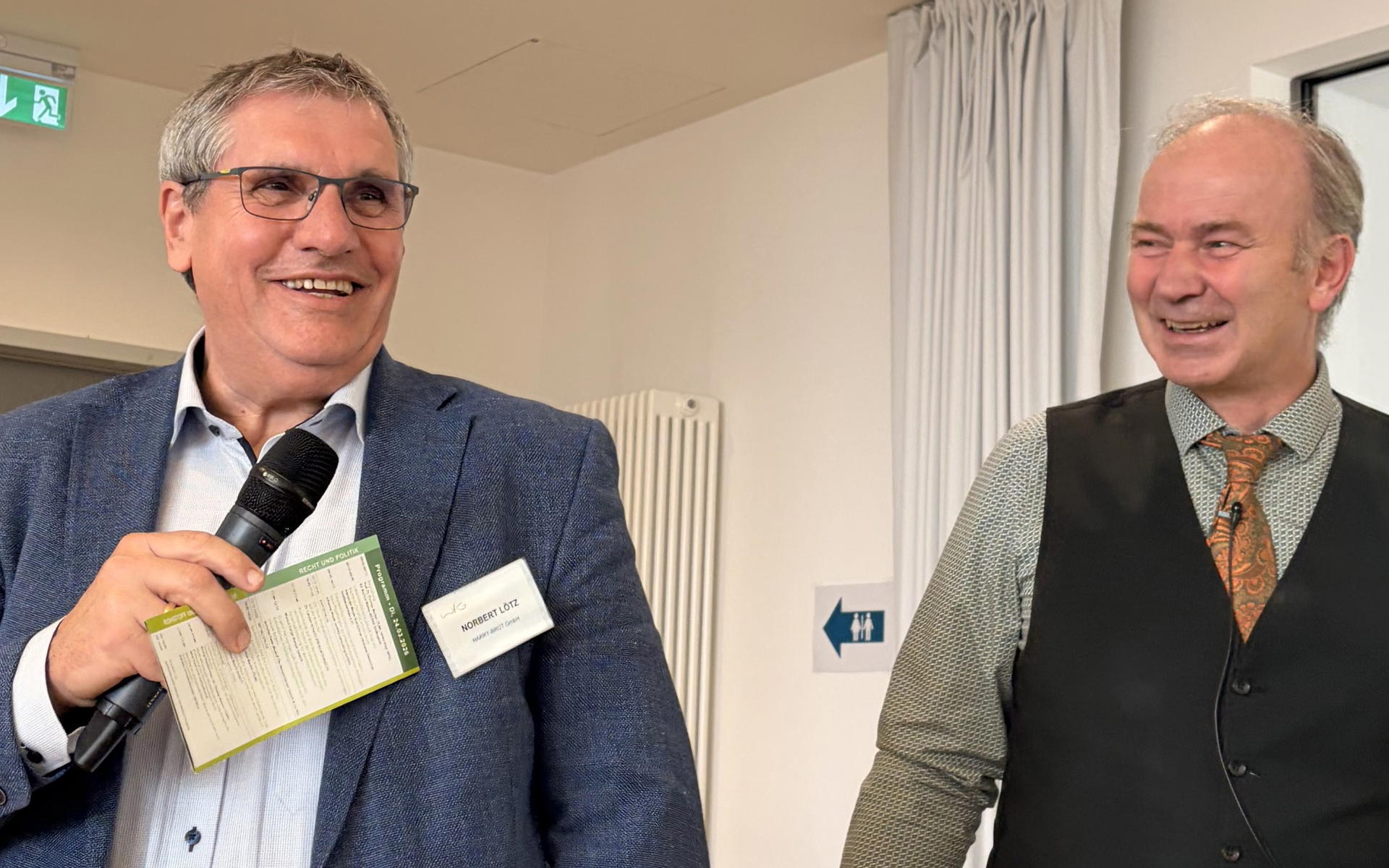 Norbert Lötz (Verband Deutscher Großbäckereien) und Prof. Dr. Thomas Becker (TUM)
