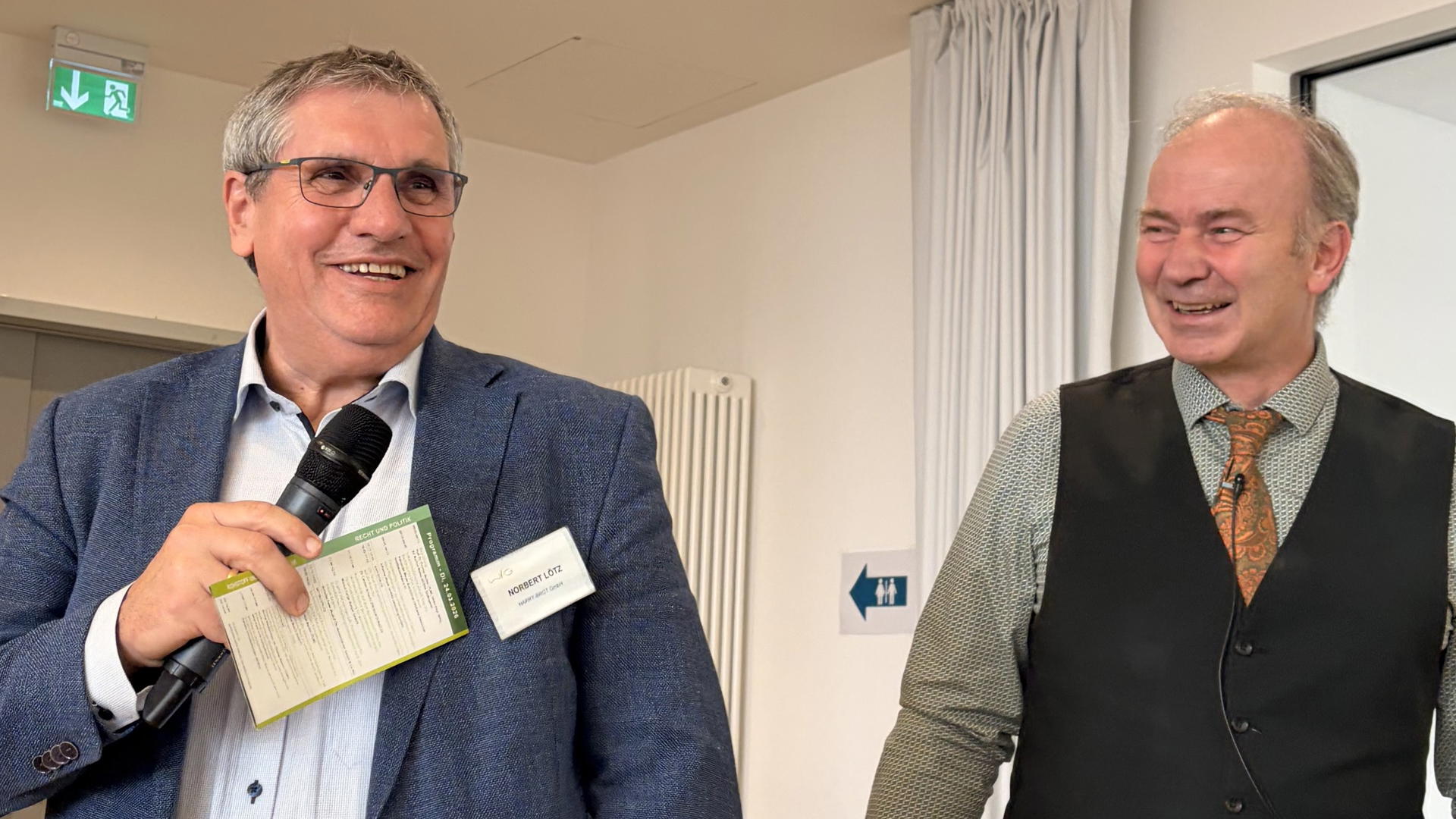 Norbert Lötz (Verband Deutscher Großbäckereien) und Prof. Dr. Thomas Becker (TUM)