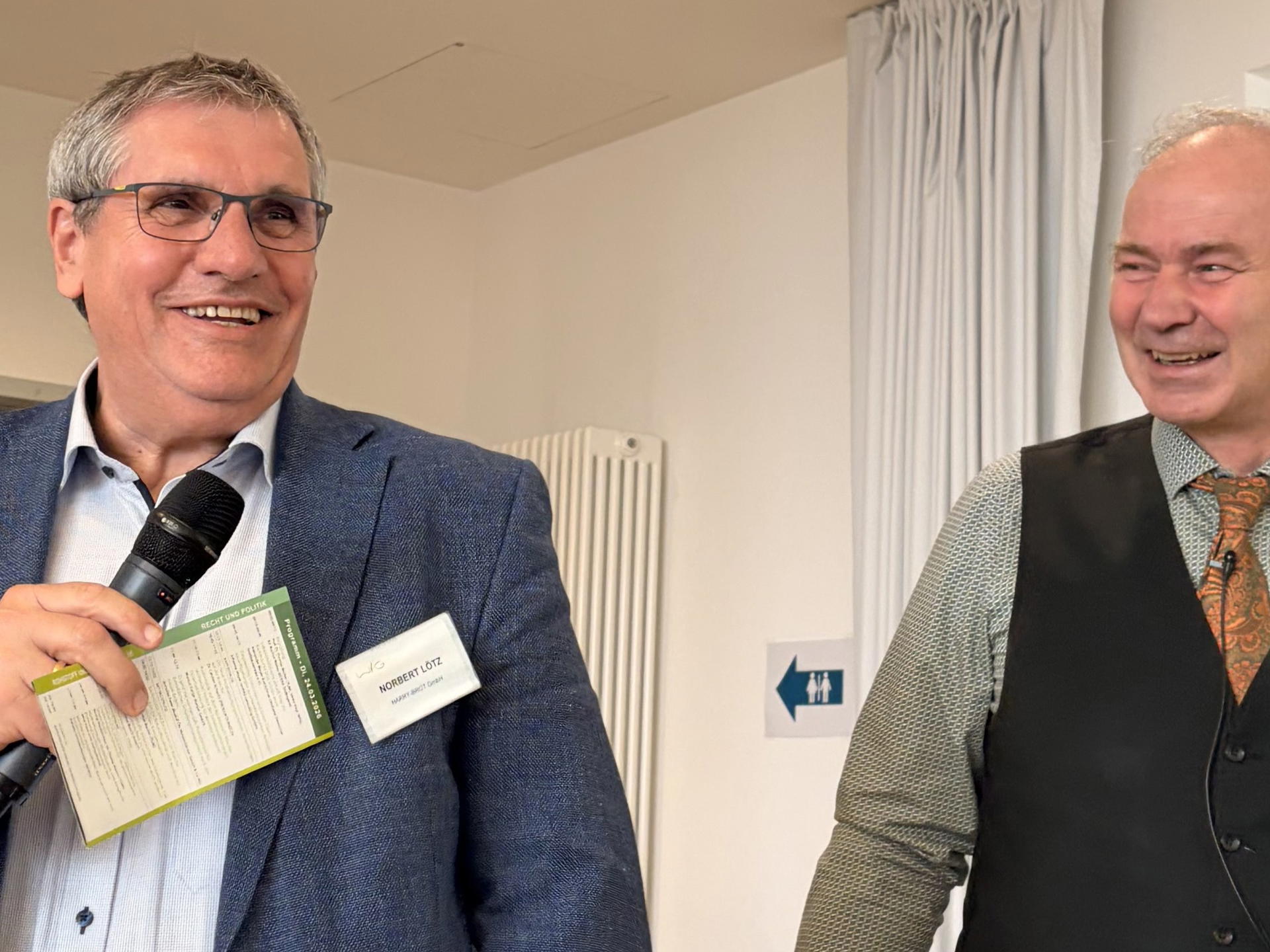 Norbert Lötz (Verband Deutscher Großbäckereien) und Prof. Dr. Thomas Becker (TUM)