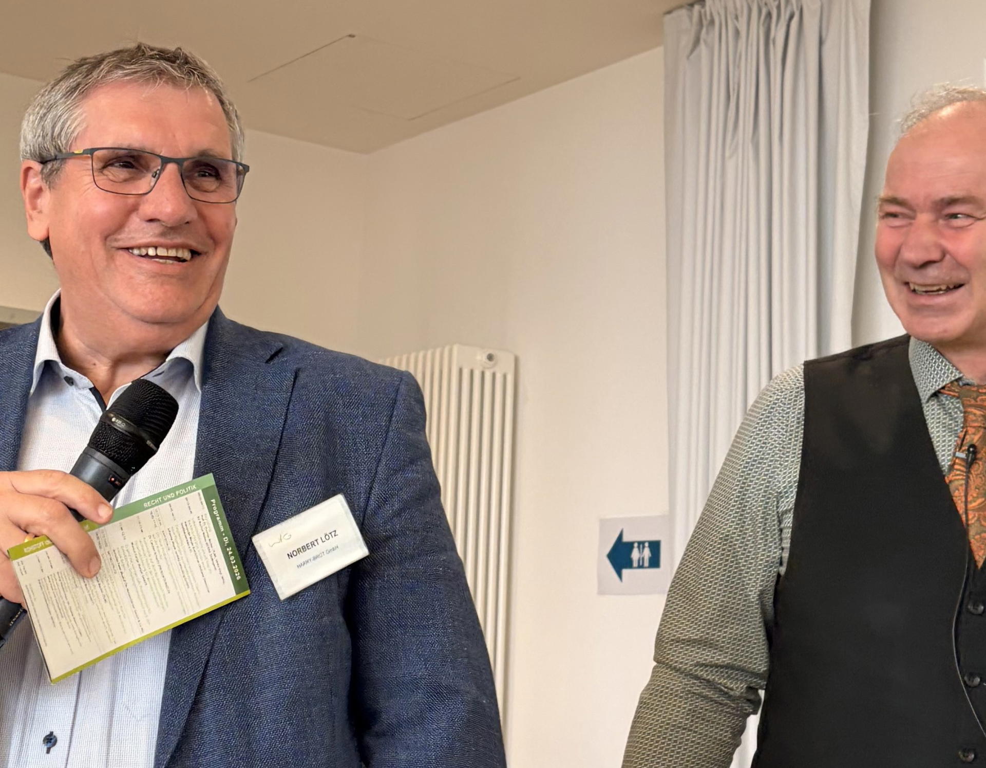 Norbert Lötz (Verband Deutscher Großbäckereien) und Prof. Dr. Thomas Becker (TUM)